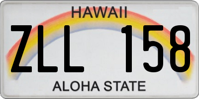 HI license plate ZLL158