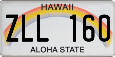HI license plate ZLL160