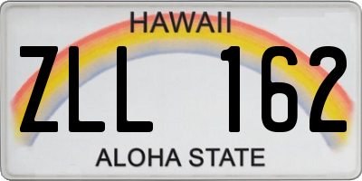 HI license plate ZLL162