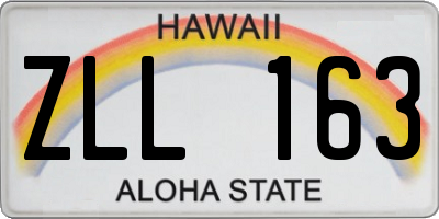 HI license plate ZLL163