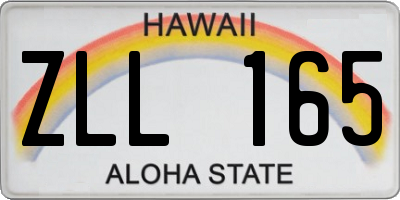 HI license plate ZLL165