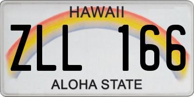 HI license plate ZLL166