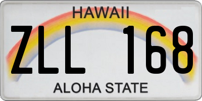 HI license plate ZLL168