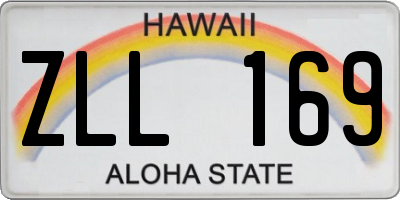 HI license plate ZLL169