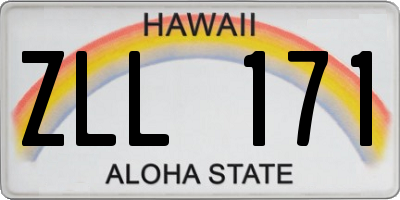 HI license plate ZLL171