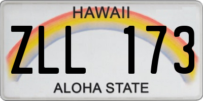 HI license plate ZLL173
