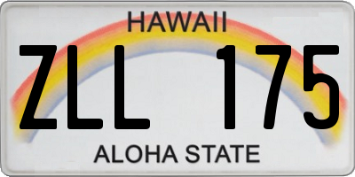 HI license plate ZLL175