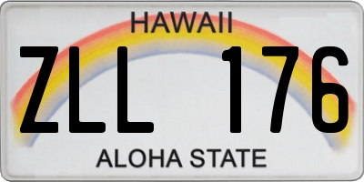 HI license plate ZLL176
