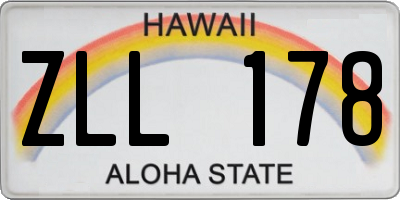 HI license plate ZLL178