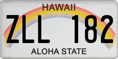 HI license plate ZLL182