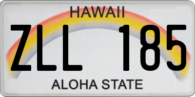 HI license plate ZLL185
