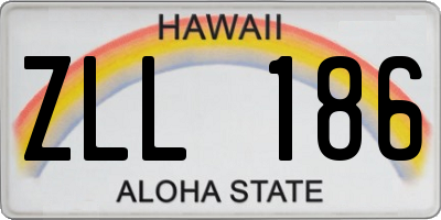 HI license plate ZLL186