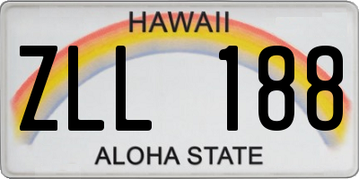 HI license plate ZLL188