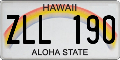 HI license plate ZLL190