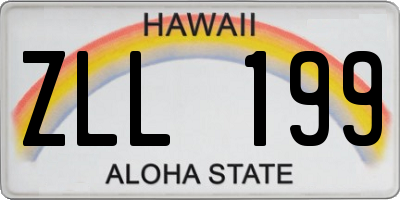 HI license plate ZLL199