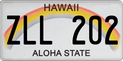 HI license plate ZLL202
