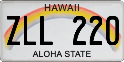 HI license plate ZLL220