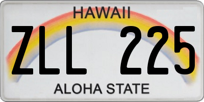 HI license plate ZLL225