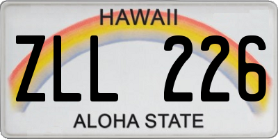 HI license plate ZLL226