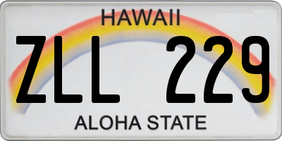 HI license plate ZLL229