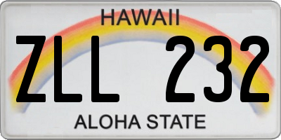HI license plate ZLL232
