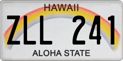 HI license plate ZLL241
