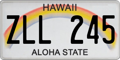 HI license plate ZLL245