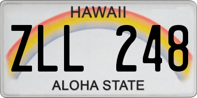 HI license plate ZLL248