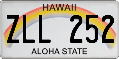 HI license plate ZLL252