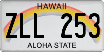 HI license plate ZLL253