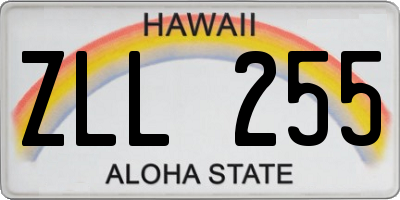 HI license plate ZLL255