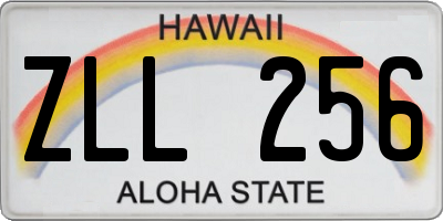 HI license plate ZLL256