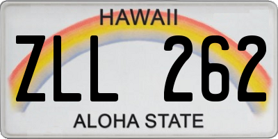 HI license plate ZLL262