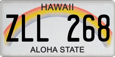 HI license plate ZLL268