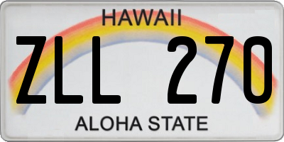 HI license plate ZLL270