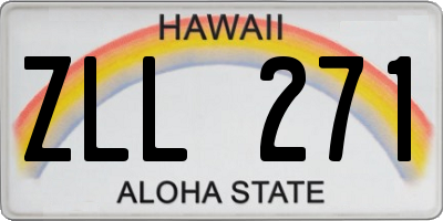 HI license plate ZLL271
