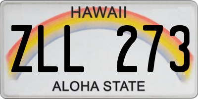 HI license plate ZLL273