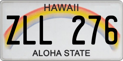 HI license plate ZLL276