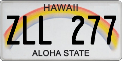 HI license plate ZLL277