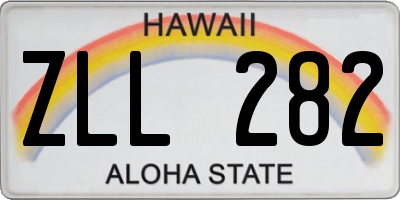 HI license plate ZLL282