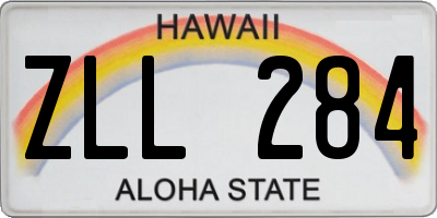 HI license plate ZLL284