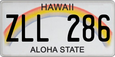 HI license plate ZLL286