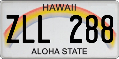 HI license plate ZLL288