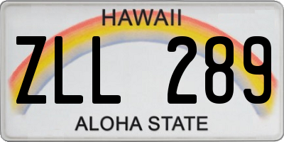 HI license plate ZLL289