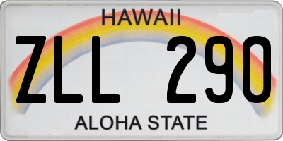 HI license plate ZLL290