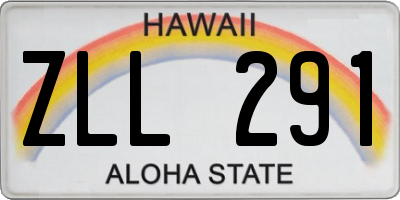 HI license plate ZLL291