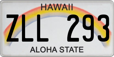 HI license plate ZLL293