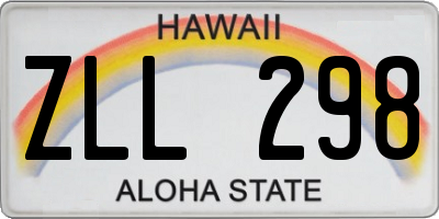 HI license plate ZLL298