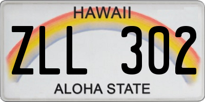 HI license plate ZLL302