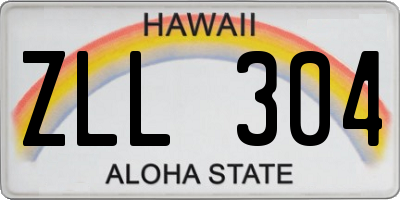 HI license plate ZLL304